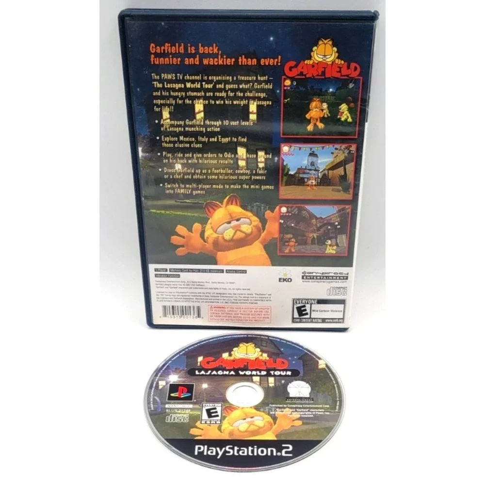 Garfield Lasagna World Tour (Sony Playstation 2 PS2) GAME & CASE